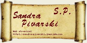 Sandra Pivarski vizit kartica